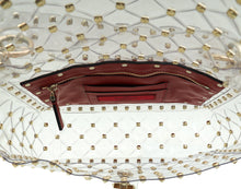 Valentino Clear PVC Rockstud Spike Top Handle Flap Bag