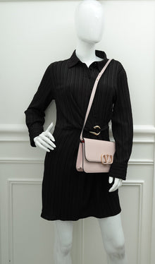 Valentino Light Pink VLogo Flap Shoulder Bag