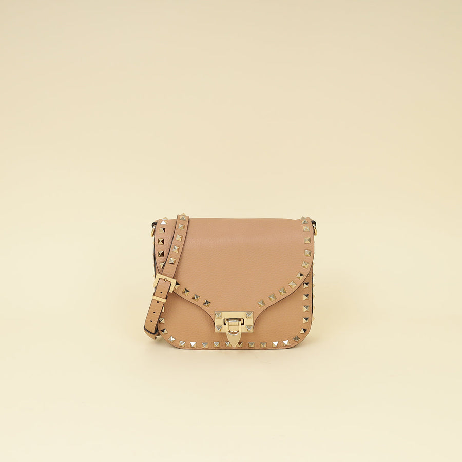Valentino Nude Rockstud Flap Crossbody Bag