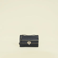 Valentino Black Rockstud Top Handle Crossbody Bag