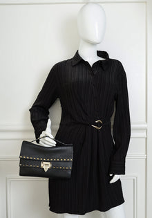 Valentino Black Rockstud Top Handle Crossbody Bag