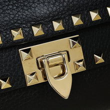 Valentino Black Rockstud Top Handle Crossbody Bag