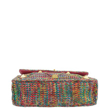 Valentino Pink Multicolor Woven Cotton Roman Stud Large The Shoulder Bag