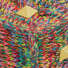 Valentino Pink Multicolor Woven Cotton Roman Stud Large The Shoulder Bag
