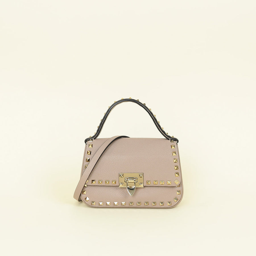 Valentino Poudre Rockstud Convertible Top Handle Bag