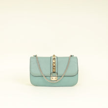 Valentino Dark Mint Green Glam Lock Rockstud Medium Flap Bag