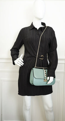 Valentino Dark Mint Green Glam Lock Rockstud Medium Flap Bag