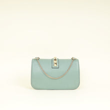 Valentino Dark Mint Green Glam Lock Rockstud Medium Flap Bag