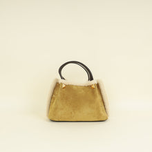 Valentino Chocolate Olive VLogo Signature Small Fur Shopping Bag