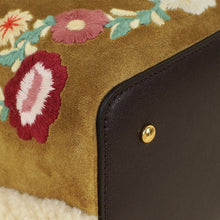 Valentino Chocolate Olive VLogo Signature Small Fur Shopping Bag