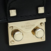 Valentino Black Glam Lock Medium Flap Bag
