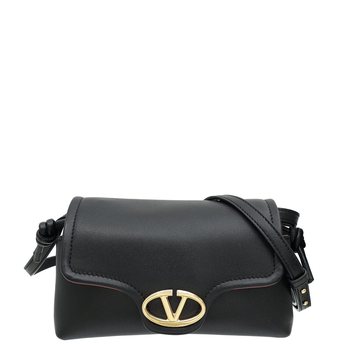 Valentino Black Vlogo 1960 Soft Mini Crossbody Bag