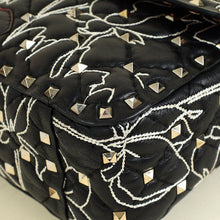 Valentino Black x Undercover Embroidered Rockstud Spike Shoulder Bag