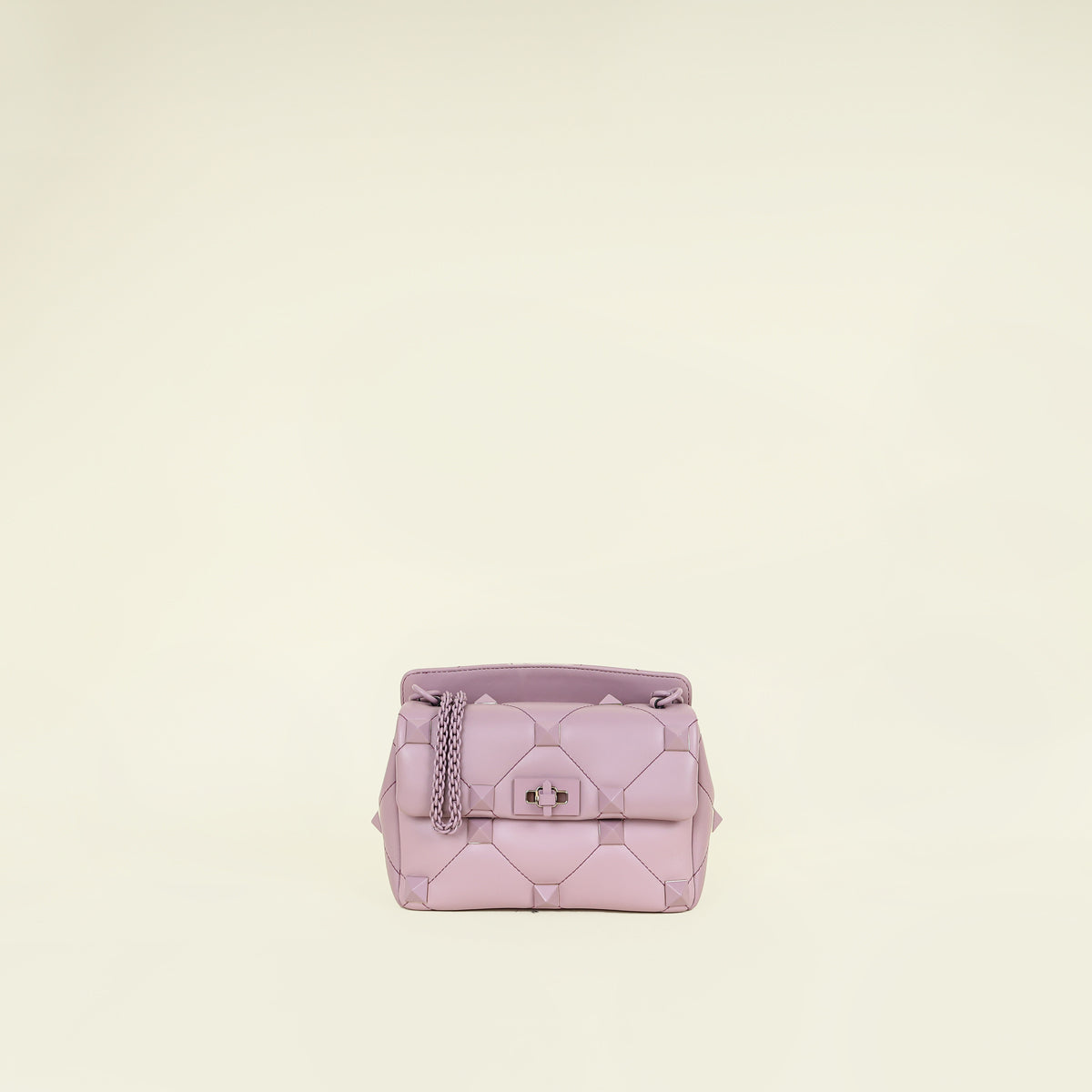 Valentino Dark Mauve Roman The Stud Flap Shoulder Bag
