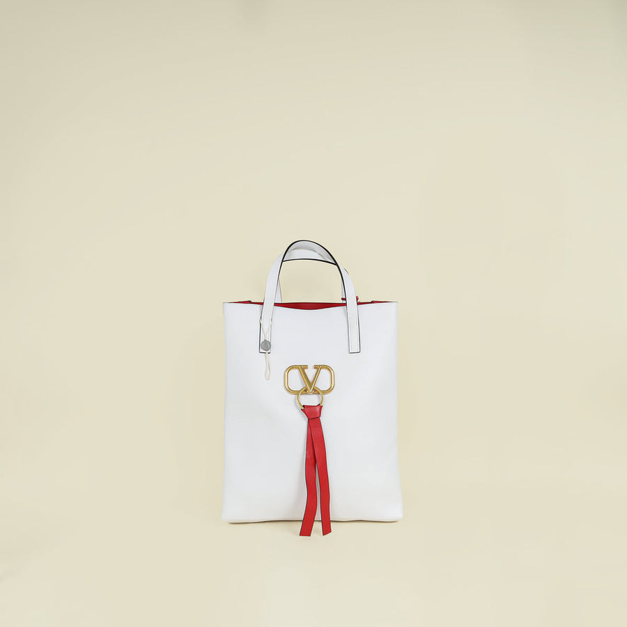 Valentino Bicolor Vring Tote Bag w/ Pouch