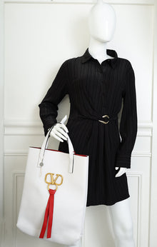 Valentino Bicolor Vring Tote Bag w/ Pouch