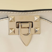 Valentino White Vitello Rockstud Tote Medium Bag