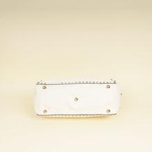 Valentino White Vitello Rockstud Tote Medium Bag