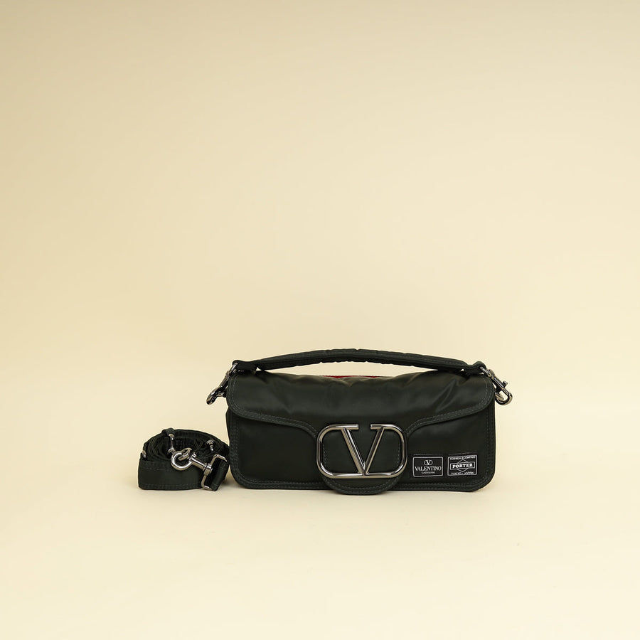 Valentino Khaki and Porter Loco Medium Shoulder Bag