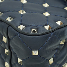 Valentino Navy Blue Rockstud Spike Flap Chain Medium Bag