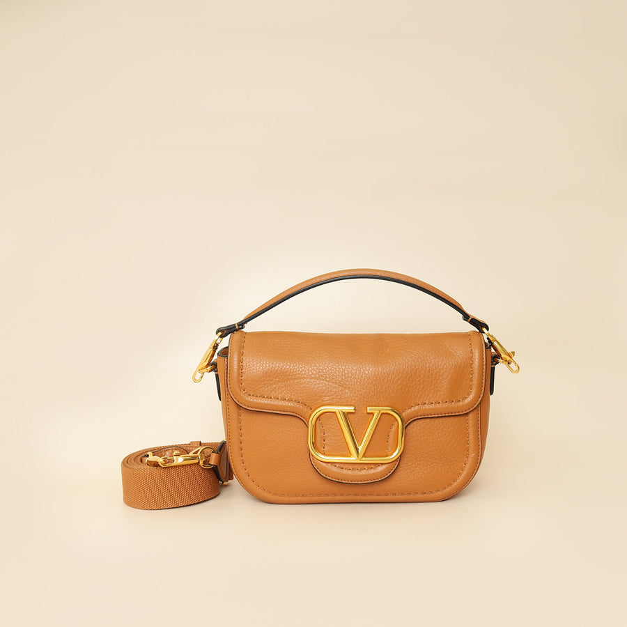 Valentino Almond Vlogo Alltime Shoulder Bag