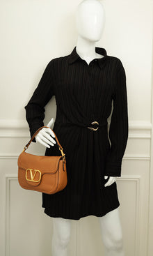 Valentino Almond Vlogo Alltime Shoulder Bag