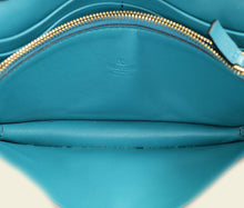 Valentino Metallic Teal Vlogo Wallet On Chain