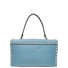 Valentino Blue Rockstud Single Handle Flap Bag