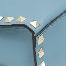 Valentino Blue Rockstud Single Handle Flap Bag