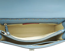 Valentino Blue Rockstud Single Handle Flap Bag