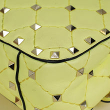 Valentino Yellow Spike Rockstud Small Flap Bag