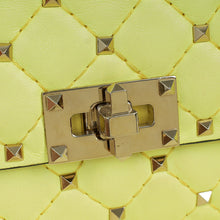 Valentino Yellow Spike Rockstud Small Flap Bag
