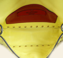 Valentino Yellow Spike Rockstud Small Flap Bag