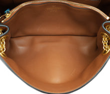 Valentino Brown Stud Sign Shoulder Bag