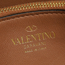 Valentino Brown Stud Sign Shoulder Bag