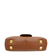 Valentino Brown Stud Sign Shoulder Bag
