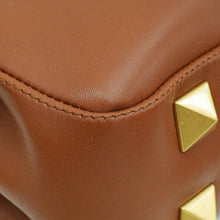 Valentino Brown Stud Sign Shoulder Bag