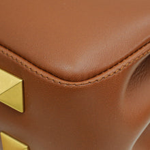 Valentino Brown Stud Sign Shoulder Bag