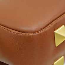 Valentino Brown Stud Sign Shoulder Bag