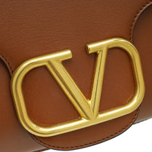 Valentino Brown Stud Sign Shoulder Bag