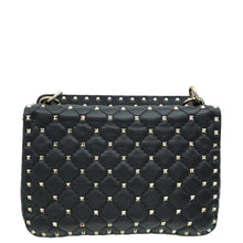 Valentino Black VLTN Spike Rockstud Flap Medium Shoulder Bag