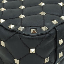 Valentino Black VLTN Spike Rockstud Flap Medium Shoulder Bag