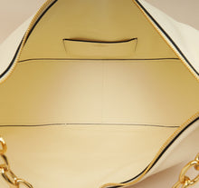 Valentino Ivory VLogo Moon Medium Hobo Bag W/ Chain