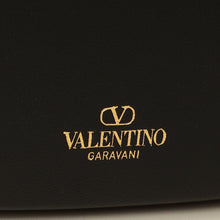 Valentino Black VLogo Moon Mini Hobo Bag W/ Chain