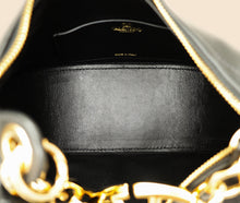 Valentino Black VLogo Moon Mini Hobo Bag W/ Chain