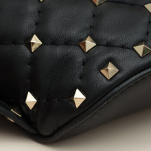 Valentino Black Rockstud Spike Belt Bag