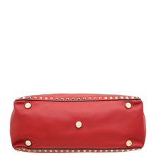 Valentino Red Vitello Rockstud Tote Bag
