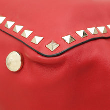 Valentino Red Vitello Rockstud Tote Bag