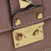 Valentino Dark Mauve Rockstud Glam Lock Flap Mini Shoulder Bag