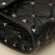 Valentino Black Rockstud Spike Chain Clutch Bag